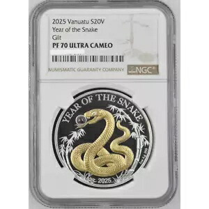 2025 バヌアツ 旧蛇年 1オンス シルバー コイン パール NGC PF 70 UCAM|WORLD RESOURCE【KING店】
