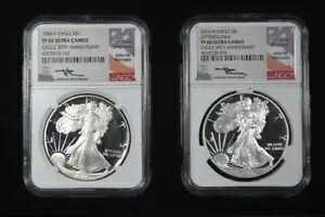 1986 & 2016 30 周年記念プルーフ アメリカン イーグルス メルカンティ 署名 NGC PF69 UCAM｜WORLD RESOURCE【KING店】