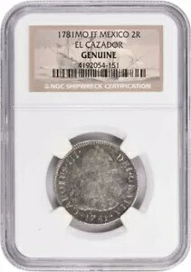 1783 Mo FF メキシコ 2 レアレス エル カザドール 本物 NGC #54151|WORLD RESOURCE【KING店】