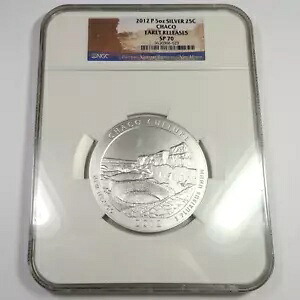 2012 NGC SP70 - 5 オンス シルバー チャコ国立公園 ATB 25c US クォーター 47322V｜WORLD RESOURCE【KING店】