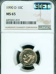 1990 D ルーズベルト ダイム NGC MS65 MAC 90FT PQ 非常に希少なスポットレス $1,250.00 フィート。｜WORLD RESOURCE【KING店】