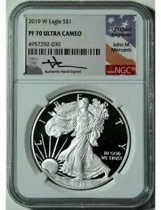 2019-W $1 シルバー イーグル NGC PF70 ウルトラ カメオ メルカンティ サイン入り｜WORLD RESOURCE【KING店】