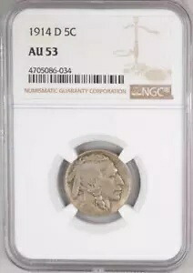 1914-D バッファロー ニッケル AU53 NGC #290｜WORLD RESOURCE【KING店】