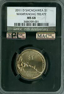 2011 D サカジャウィア ドル ワンパノアグ NGC MS 68 MAC PL PQ レア レトロ。｜WORLD RESOURCE【KING店】