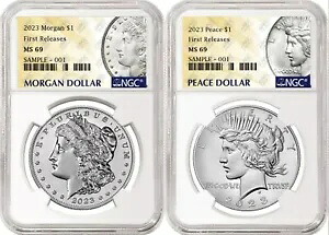 2023 P モルガン＆ピース シルバーダラー NGC MS69 ～2コインセット～初｜WORLD RESOURCE【KING店】