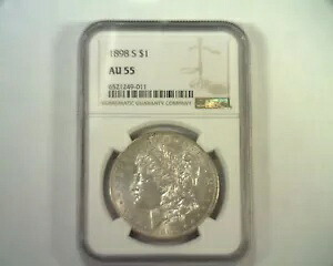1898-S モーガン シルバー ドル NGC AU55 素敵なオリジナル コイン ボブス コイン 迅速な発送｜WORLD RESOURCE【KING店】