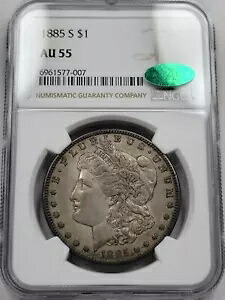 1885 S $1 モーガン シルバー ダラー NGC AU55 CAC スーパーチョイス オリジナル WOW *G743｜WORLD RESOURCE【KING店】