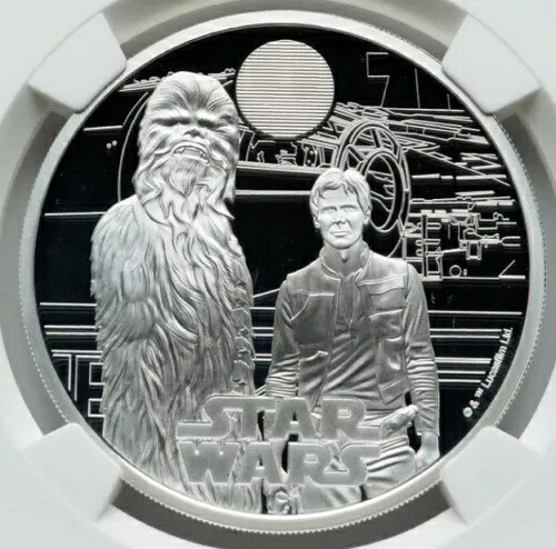NGC PF70 2024 スターウォーズ ハン・ソロ & チューバッカ イギリス イギリス シルバー 1 オンス コイン｜WORLD RESOURCE【KING店】