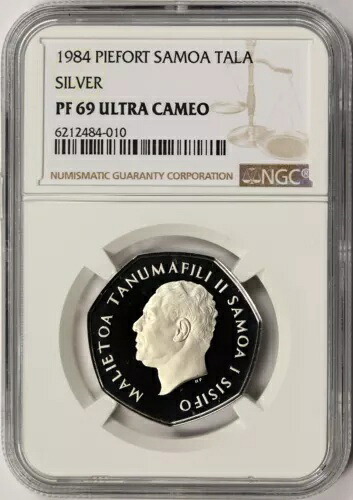 1984 ピエフォート サモア タラ シルバー NGC PF69 ウルトラ カメオ POP 5/1｜WORLD RESOURCE【KING店】