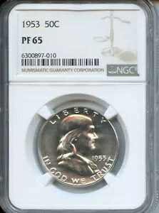 1953 年 フランクリン ハーフダラー NGC PF65｜WORLD RESOURCE【KING店】