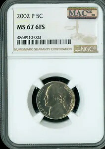 2002 P ジェファーソン ニッケル NGC MS67 FS PQ 2ND FINEST REGISTRY MAC スポットレス|WORLD RESOURCE【KING店】