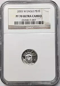 2003 W P$10 1/10 オンス アメリカン イーグル プラチナ プルーフ NGC PF70