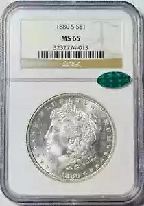1880 S モーガン シルバー ダラー NGC MS-65 CAC｜WORLD RESOURCE【KING店】