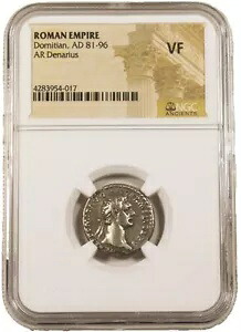 S-DS11 - ドミティアヌス シルバー アントニニアヌス NGC 認定スラブ (VF) 非常に細かいコイン｜WORLD RESOURCE【KING店】