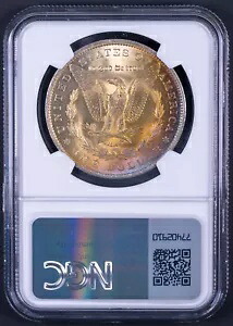 1884-O モーガン シルバー ダラー - レインボー トーン - NGC MS63 - BB(010)|WORLD RESOURCE【KING店】