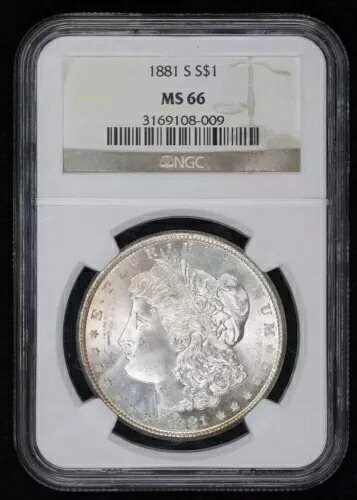 1881 S モーガン シルバー ダラー NGC MS-66｜WORLD RESOURCE【KING店】