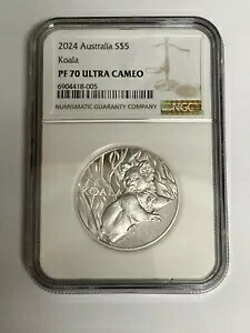 2024 ロイヤル オーストラリアン ミント コアラ $5 ハイレリーフ プルーフ コイン PF-70 NGC #20 COA｜WORLD RESOURCE【KING店】