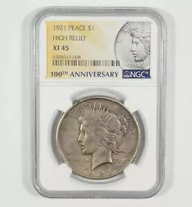 XF45 1921 ピース シルバー ダラー ハイレリーフ 100 周年記念 NGC *7082｜WORLD RESOURCE【KING店】