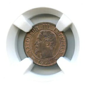 フランス ナポレオン 3 世 1 ペニー 1854 Ma マルセイユ NGC Ms 66 RB トップ人口