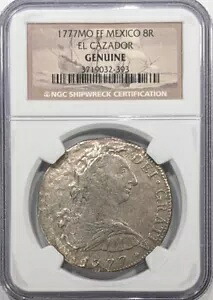 1777 エル カザドル難破船 シルバー 8 レアル - 1700 年代のトレジャー ドル コイン - 393｜WORLD RESOURCE【KING店】