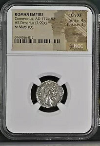 ローマ帝国 - コモドゥス - AD 177-192 - デナリウス銀貨 - NGC Ch XF - RIC:175|WORLD RESOURCE【KING店】