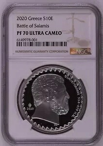NGC PF70 ギリシャ 2020 サラミス海戦 2500 年 銀貨 10 ユーロ｜WORLD RESOURCE【KING店】 146,850円