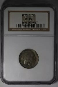 1920-D .05 NGC XF45 バッファロー ニッケル、インディアン ニッケル、5 セント ピース｜WORLD RESOURCE【KING店】