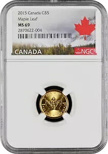 2015 カナダ金貨メープルリーフ MS69、カナダ 1/10 オンス金貨、NGC コイン｜WORLD RESOURCE【KING店】
