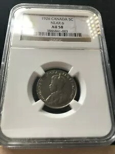 1926 ニア 6 NGC カナダグレード、?5 セント **AU-58**