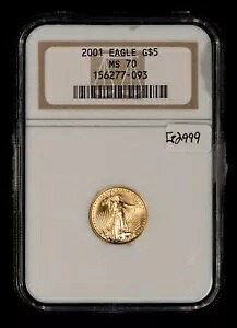 2001 G$5 1/10 オンス ゴールド アメリカン イーグル - 10 オンス - NGC MS 70 - SKU-G2999｜WORLD RESOURCE【KING店】