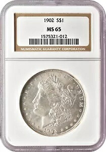 1902 年 モーガン シルバー ダラー 1 ドル NGC MS65