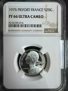 第 5 共和国 - 20 サンタイム ピーフォート 1975 上位人口 NGC PF 66 UC - 212 Ex|WORLD RESOURCE【KING店】