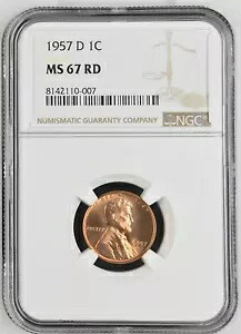 1957 D リンカーン ウィート セント NGC MS-67 RD|WORLD RESOURCE【KING店】