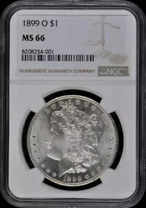 1899-O モルガン ドル S$1 NGC MS66