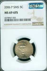 2006 P ジェファーソン ニッケル NGC MS69 SMS FS PQ MAC 最高級グレード MAC スポットレス。|WORLD RESOURCE【KING店】