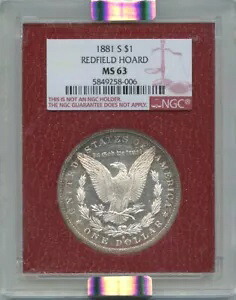 1881-S $1 モルガン ダラー レッドフィールド ホード NGC MS63|WORLD RESOURCE【KING店】