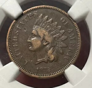 1872 インディアン ヘッド セント ペニー ベリーファイン VF 25 NGC 認定