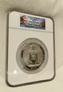 2010 NGC MS69 ER ホット スプリングス 5 オンス 999 シルバー コイン アメリカ ザ ビューティフル エクセレン