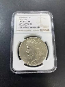 1921 ピース ドル NGC 未流通の詳細 - 主要日付 - 認定スラブ - $1