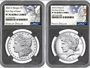 2023 S MORGAN & PEACE シルバーダラー NGC PF70 ULTRA セット FDI # 初日 !｜WORLD RESOURCE【KING店】