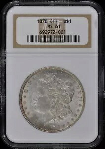 1878 8TF モルガン ドル S$1 NGC MS61