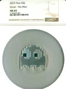 2022 ニウエ $2 パックマン ゴースト NGC MS65 .999 シルバー ビデオ ゲーム コイン ニュージーランド｜WORLD RESOURCE【KING店】