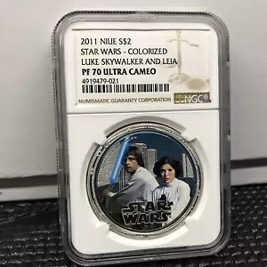 2011 $2 ニウエ スター ウォーズ 1 オンスシルバー NGC PF70 ルーク スカイウォーカー リエア PF70｜WORLD RESOURCE【KING店】