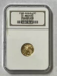 2000 P $5 アメリカン ゴールド イーグル 1/10 オンス 金貨 NGC MS-70｜WORLD RESOURCE【KING店】