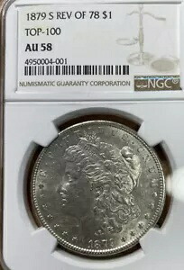 1879 S Rev 78 AU58 モルガン シルバー ダラー｜WORLD RESOURCE【KING店】