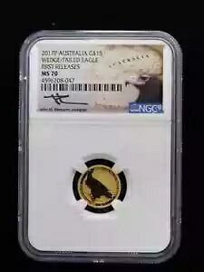2017P オーストラリアオナガワシ 1/10th ゴールド - NGC MS70 1st リリース メルカンティ|WORLD RESOURCE【KING店】