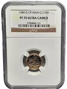 1984 マン島 1/10 エンジェル NGC PF 70 ウルトラ カメオ無料米国発送-.999|WORLD RESOURCE【KING店】
