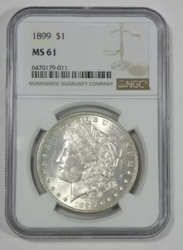1899 モルガン ドル認定 NGC MS 61 シルバー ドル