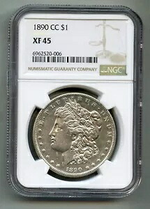 1890 CC モーガン シルバー ダラー NGC XF 45