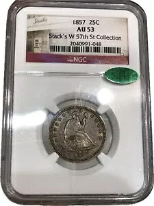 1857 シーテッド クォーター グレード AU53 by NGC CAC オリジナル タイプ コイン 素晴らしい詳細｜WORLD RESOURCE【KING店】